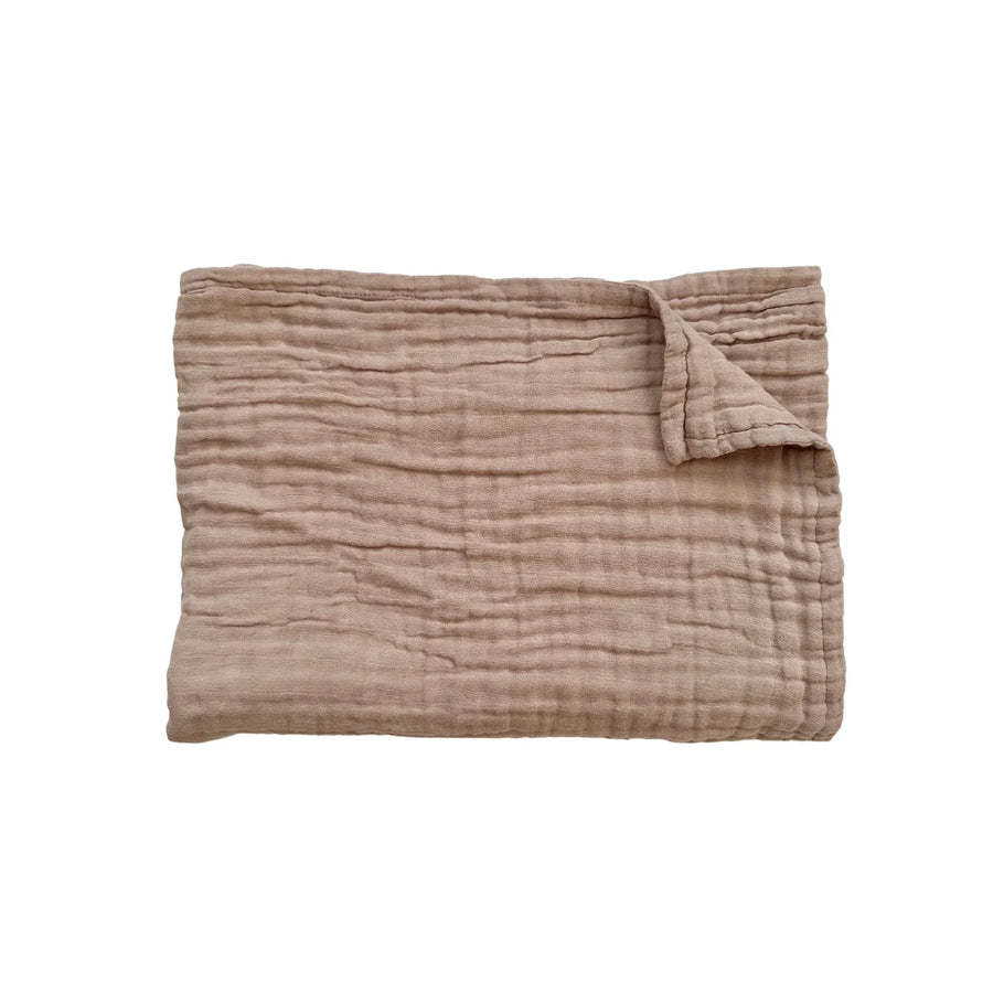 Muslin 6-Layer Blanket - Brown