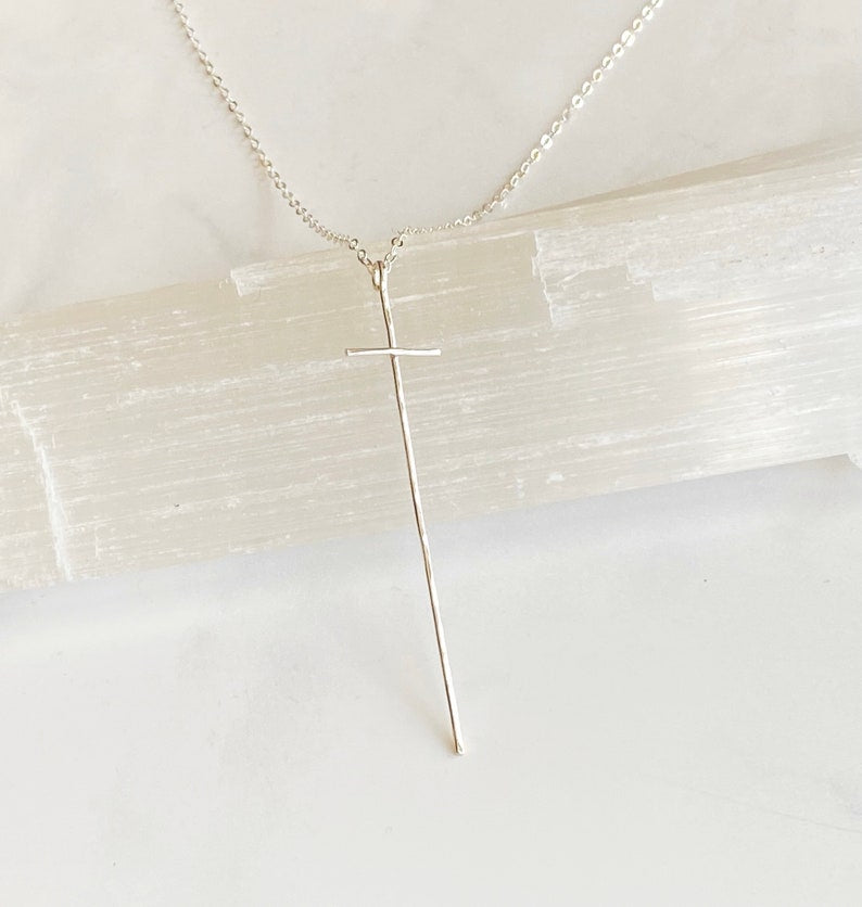 RESTOCK :: Modern Cross Necklace- Sterling Silver