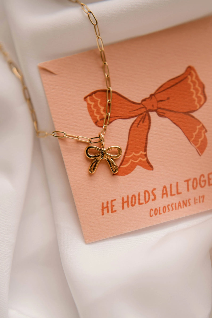 He Holds All Together Charm Necklace