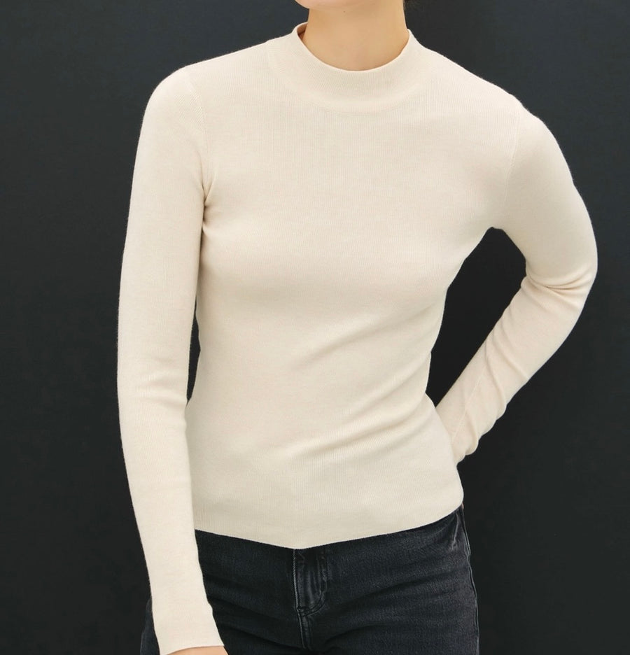 Basic Ribbed Mockneck Longsleeve