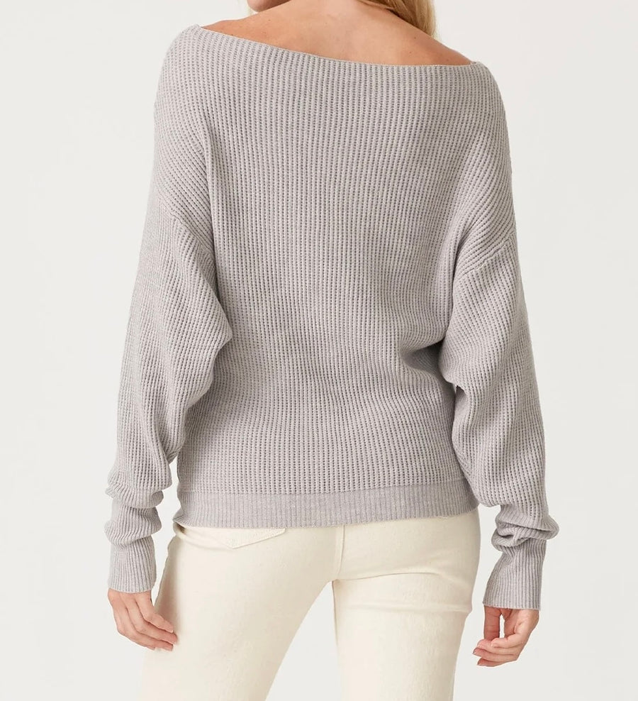 Long Sleeve Waffle Knit Pullover Sweater