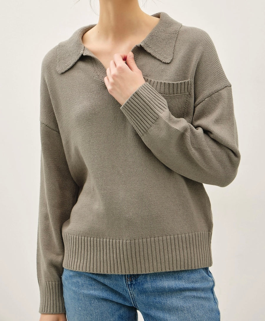 Collared Button Up Henley