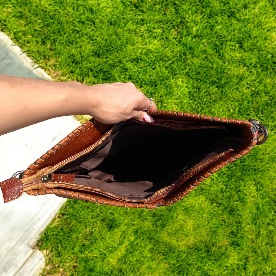 Esther Tooled Leather Crossbody Bag