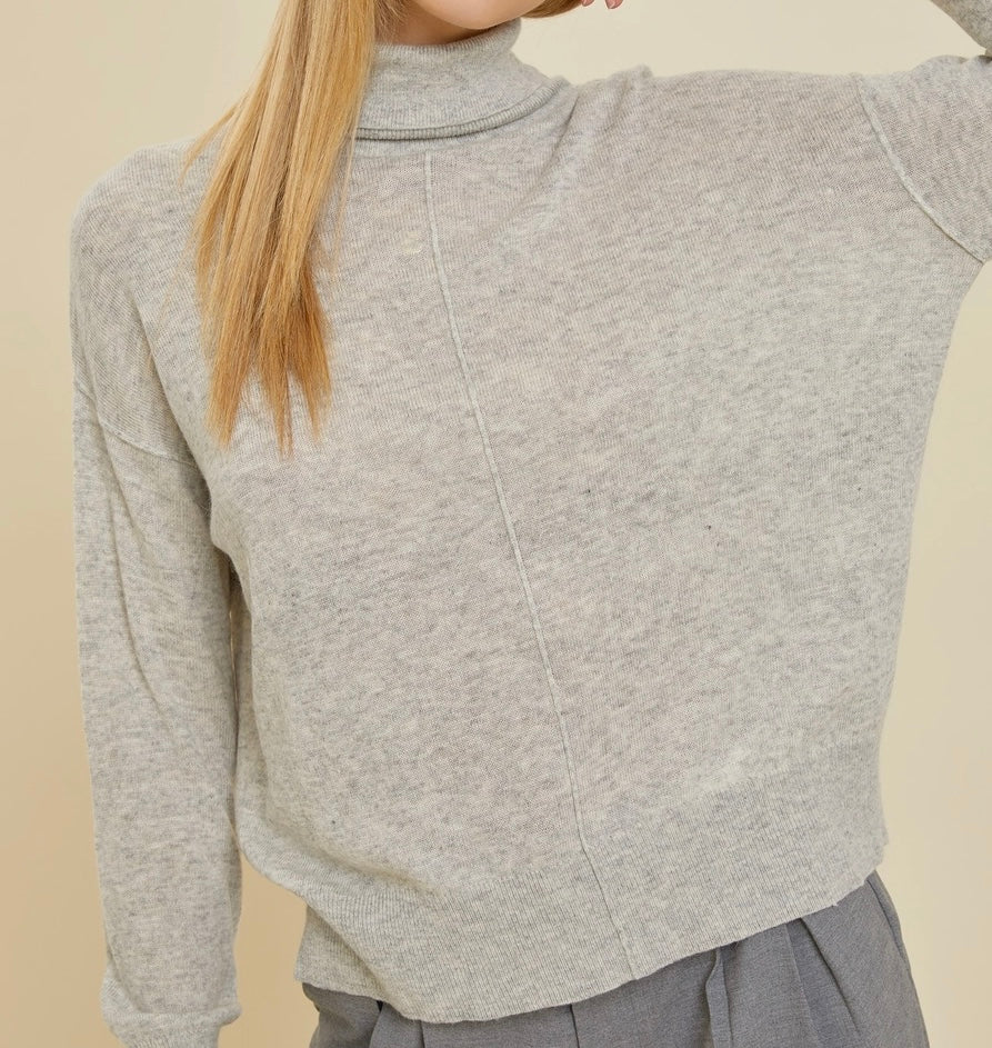 Light Grey Turtleneck Sweater