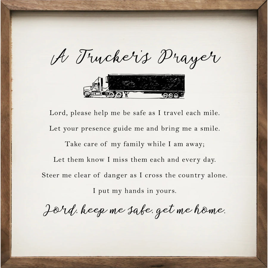 A Trucker's Prayer Sign