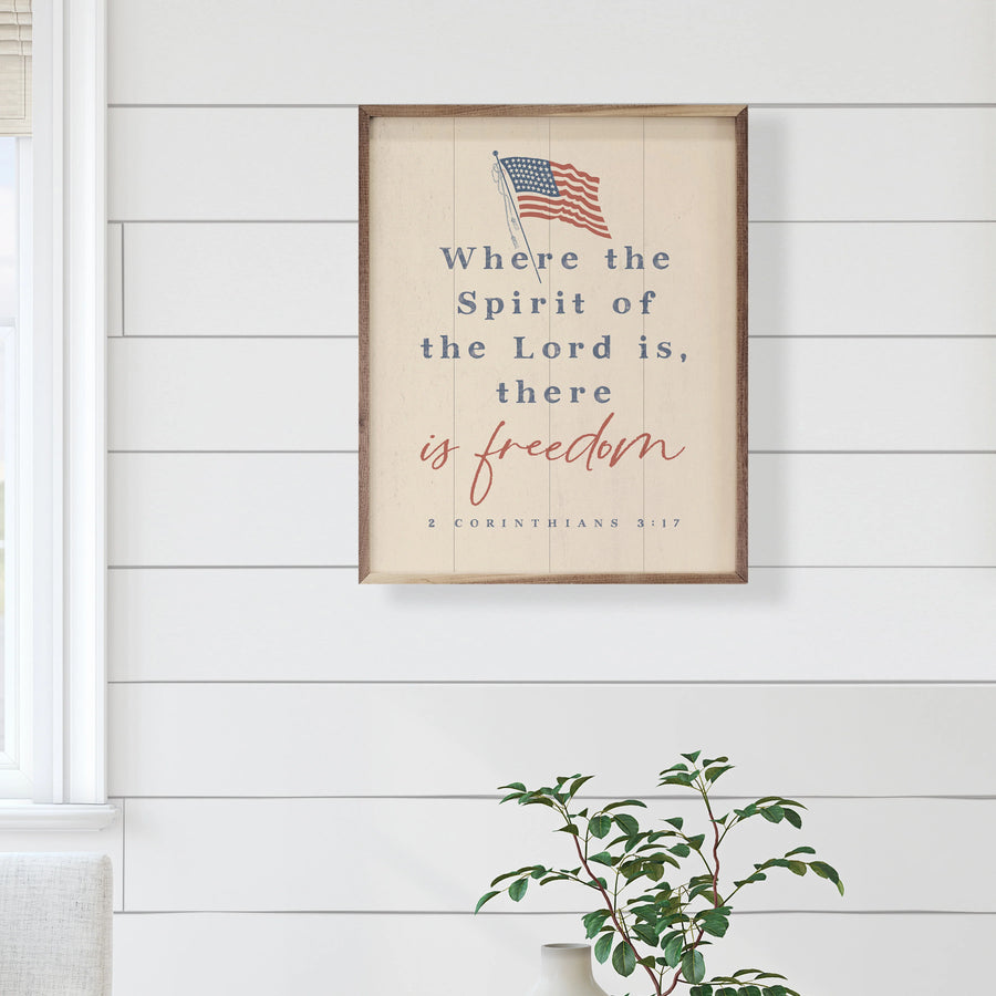 There Is Freedom 2 Corinthians 3:17 White Sign