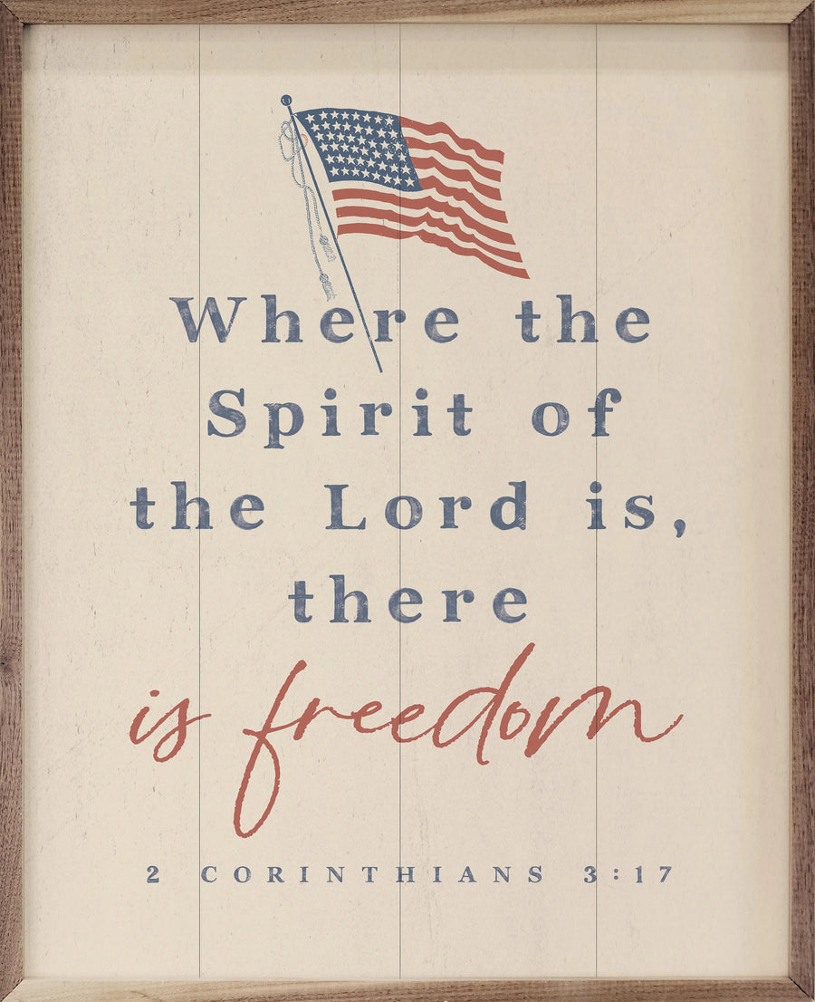 There Is Freedom 2 Corinthians 3:17 White Sign