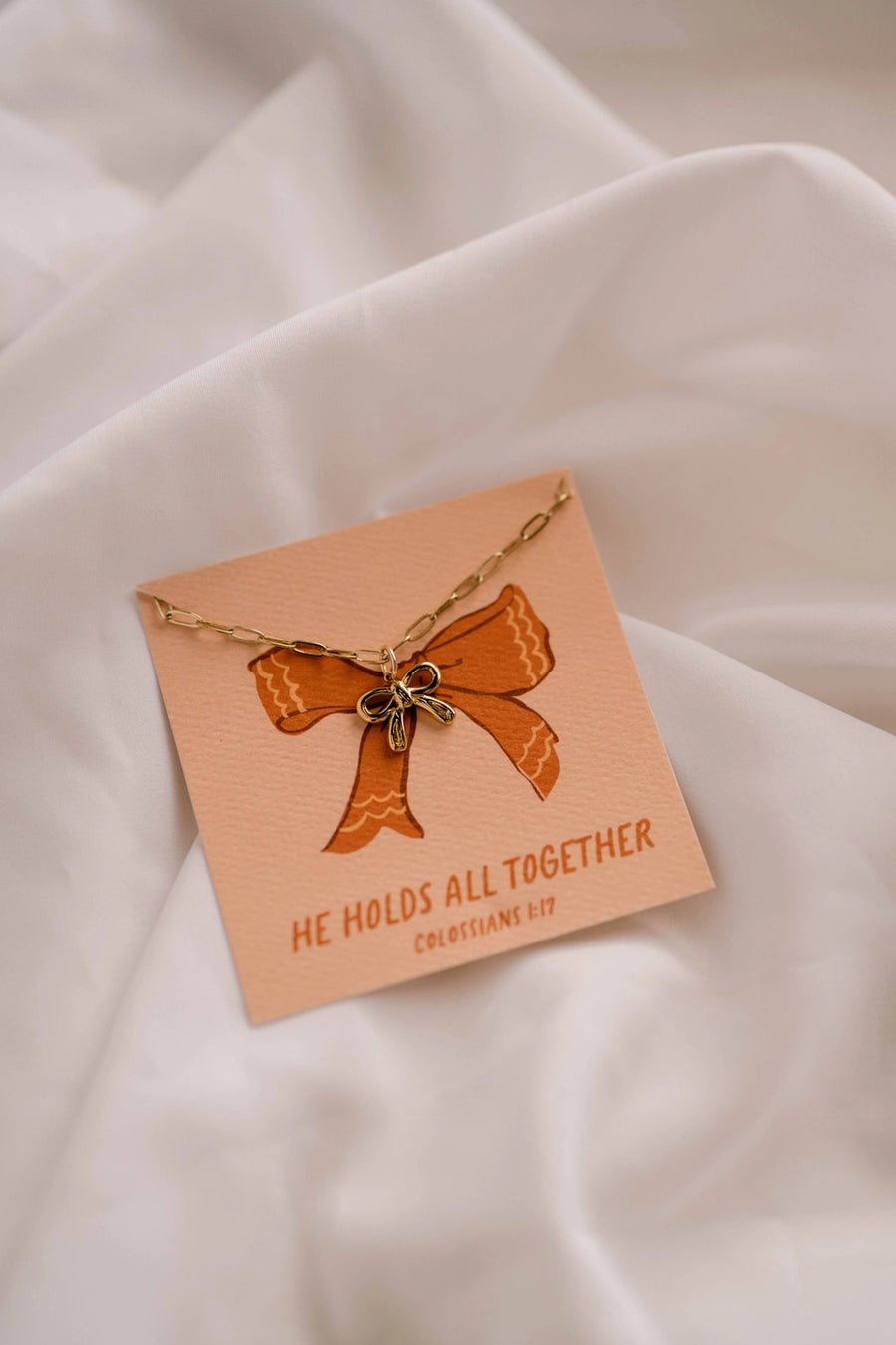 He Holds All Together Charm Necklace