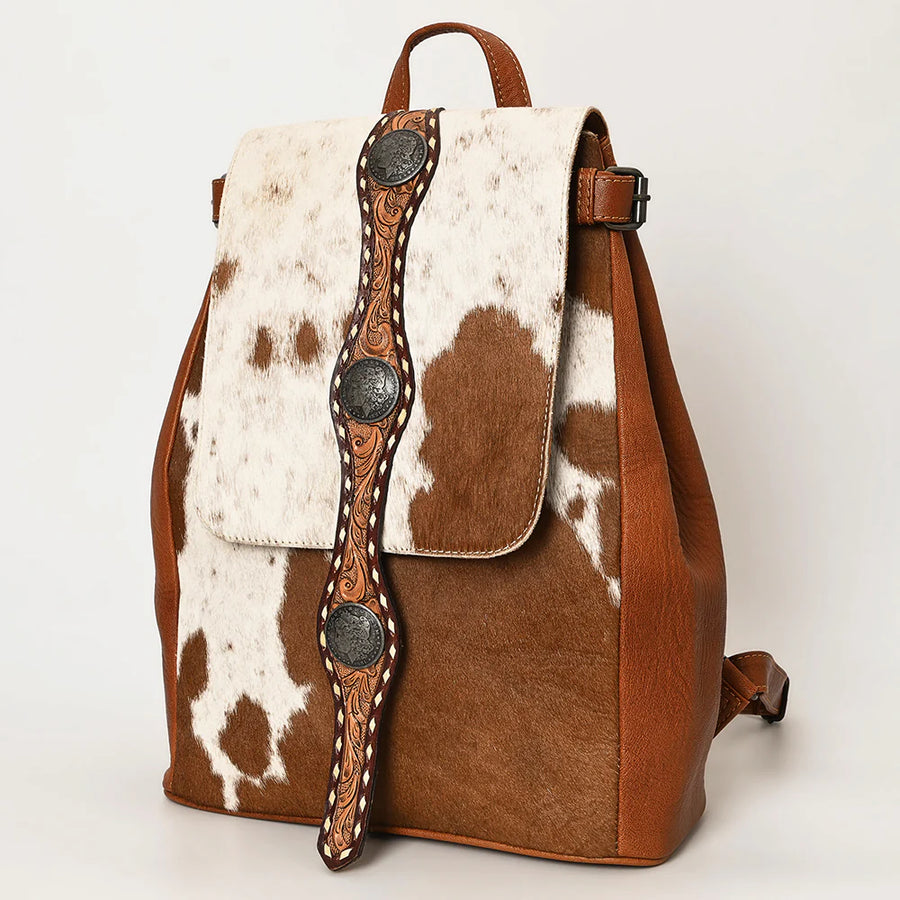 Hand Tooled Western Leather Backpack