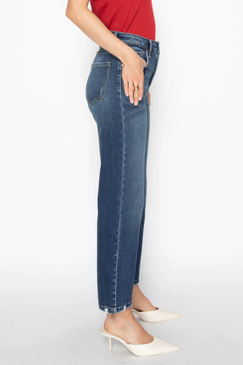 Tummy Control High Rise Straight Jeans