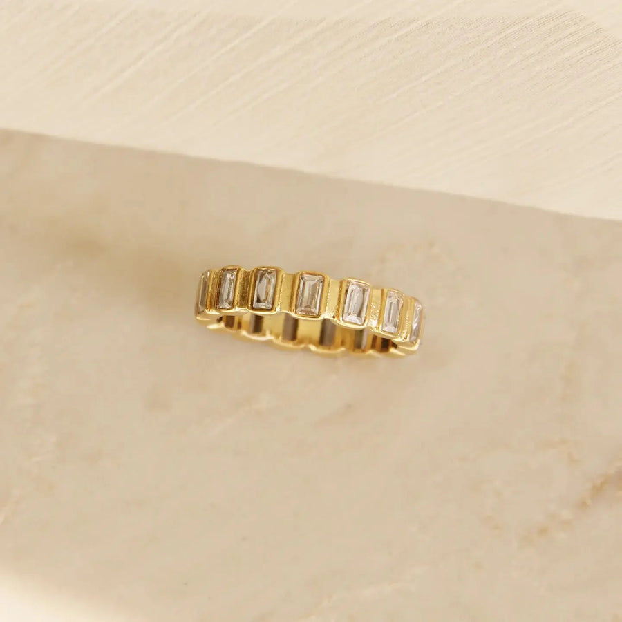 Baguette Eternity Band Ring - Gold
