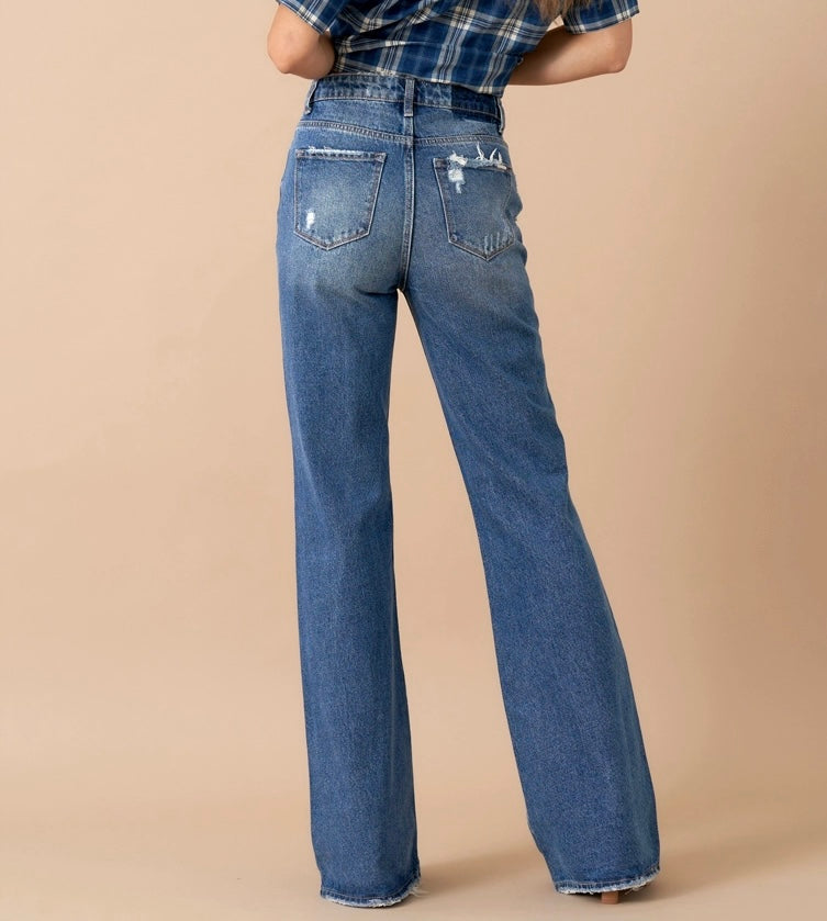 High Rise Relaxed Boot Cut Jeans