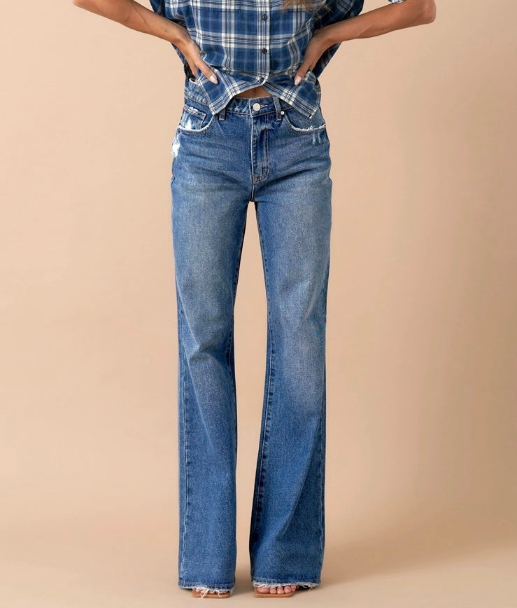 High Rise Relaxed Boot Cut Jeans