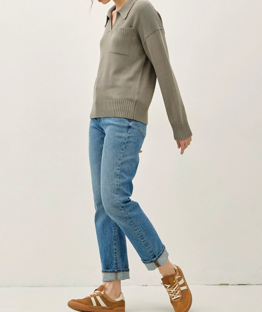 Collared Button Up Henley
