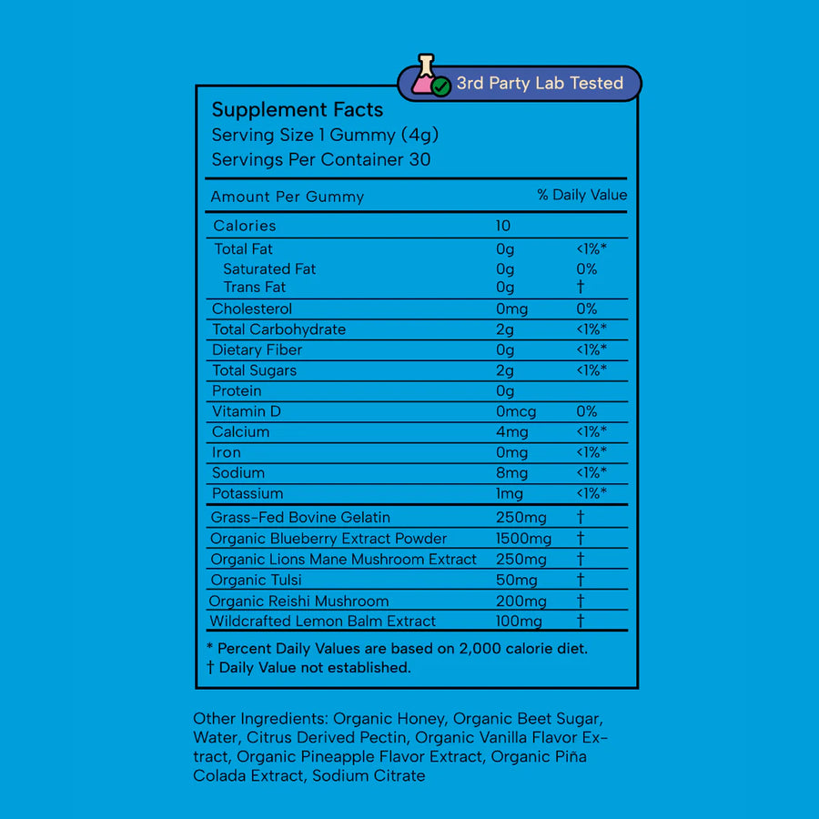 Happy Child: Mood & Brain Gummy - Piña Colada Flavor