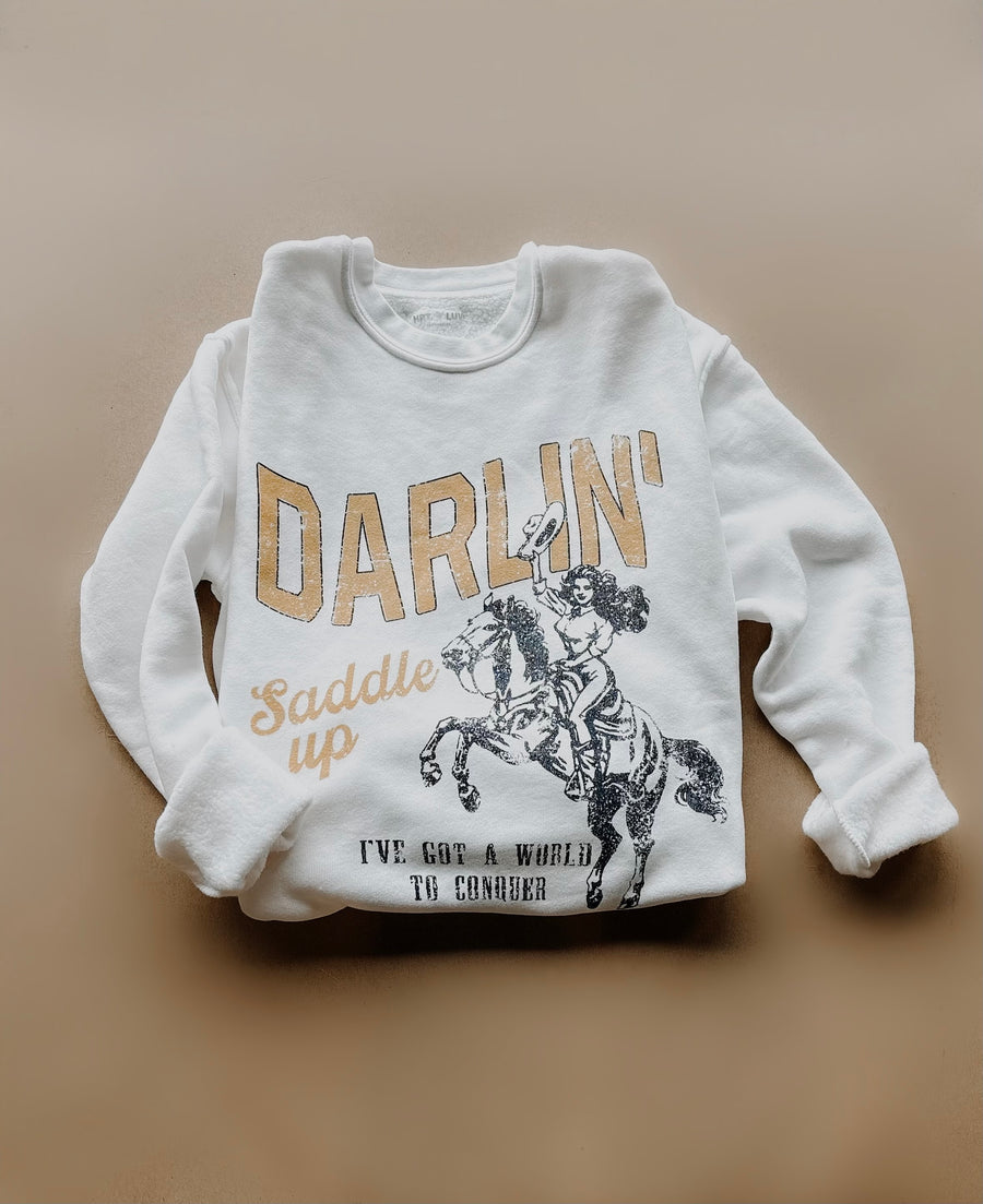 Darlin' Saddle Up Crewneck Sweatshirt