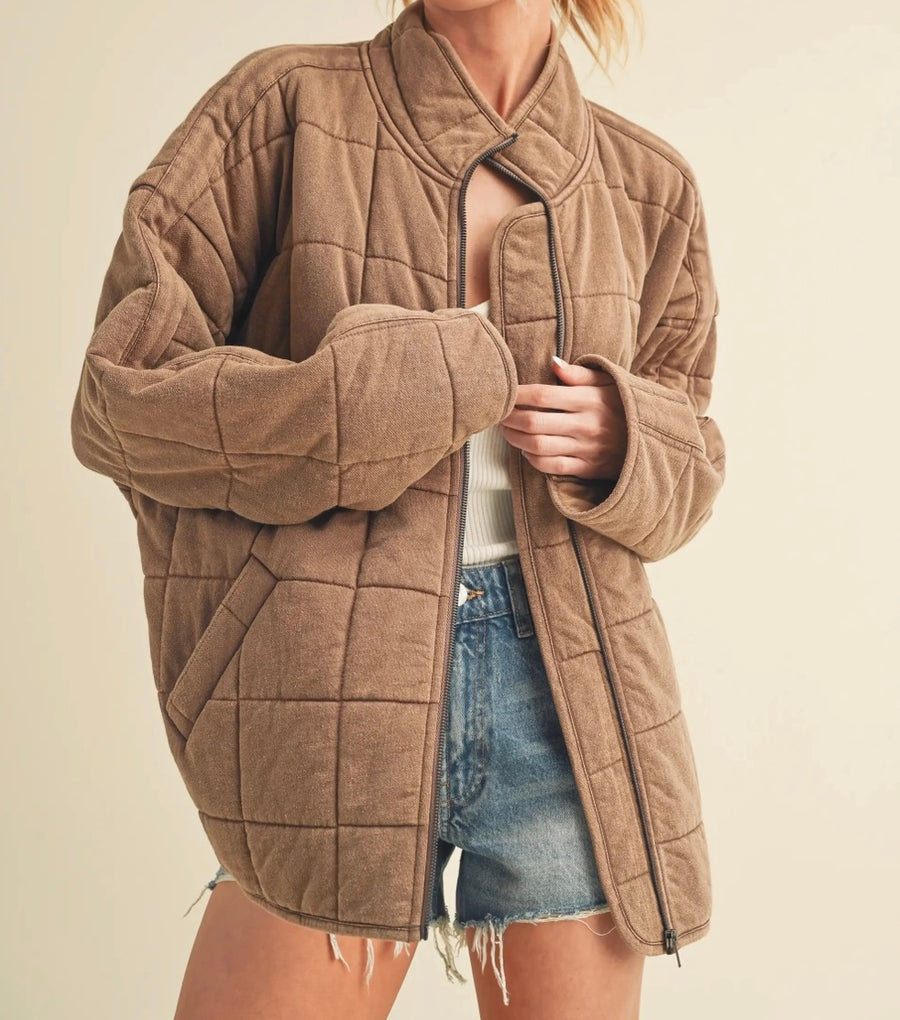 Dixie Quilted Jacket - Brown