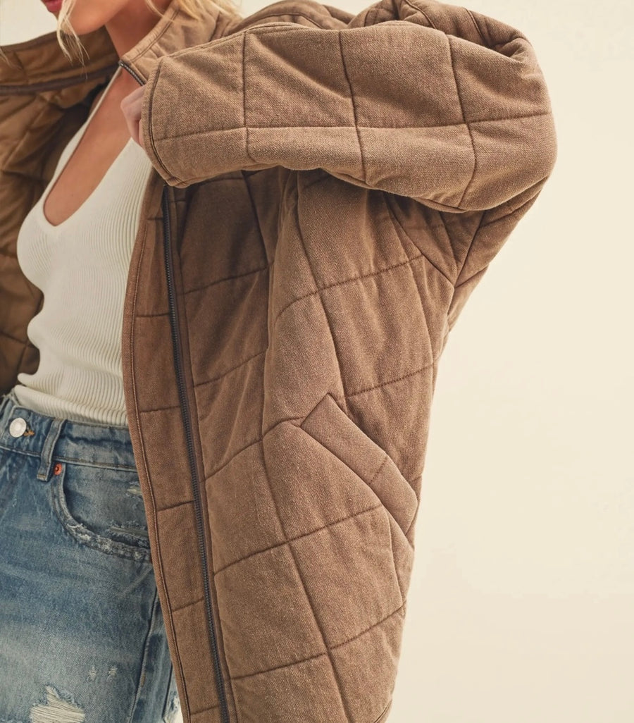 Dixie Quilted Jacket - Brown