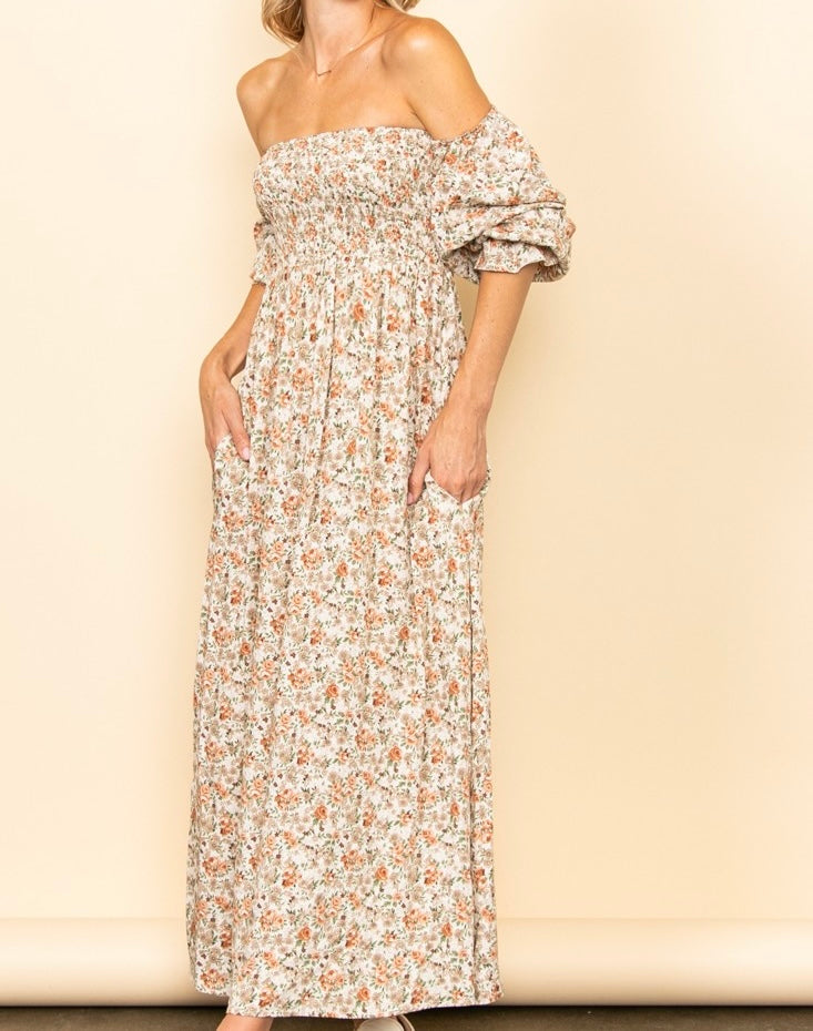 Off the Shoulder Floral Dress