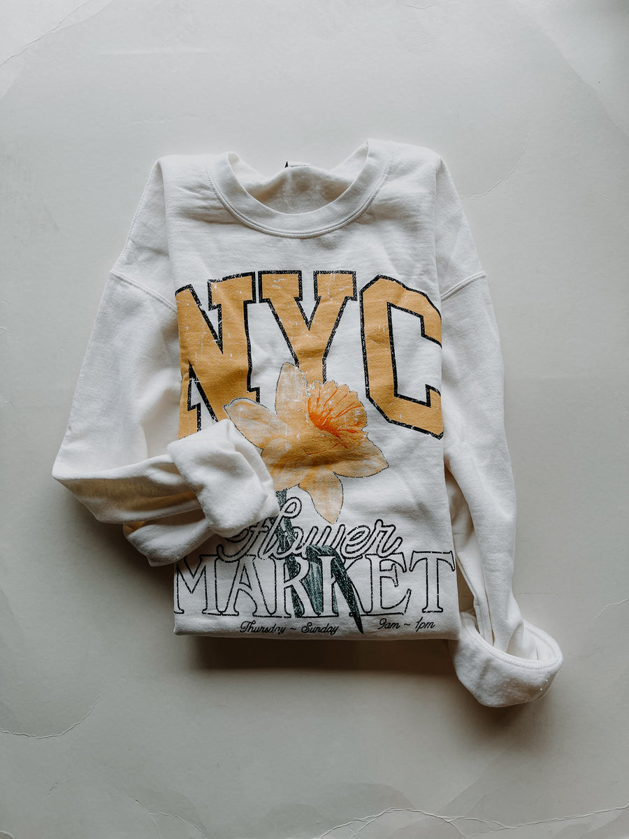 NYC Flower Market Graphic Crewneck