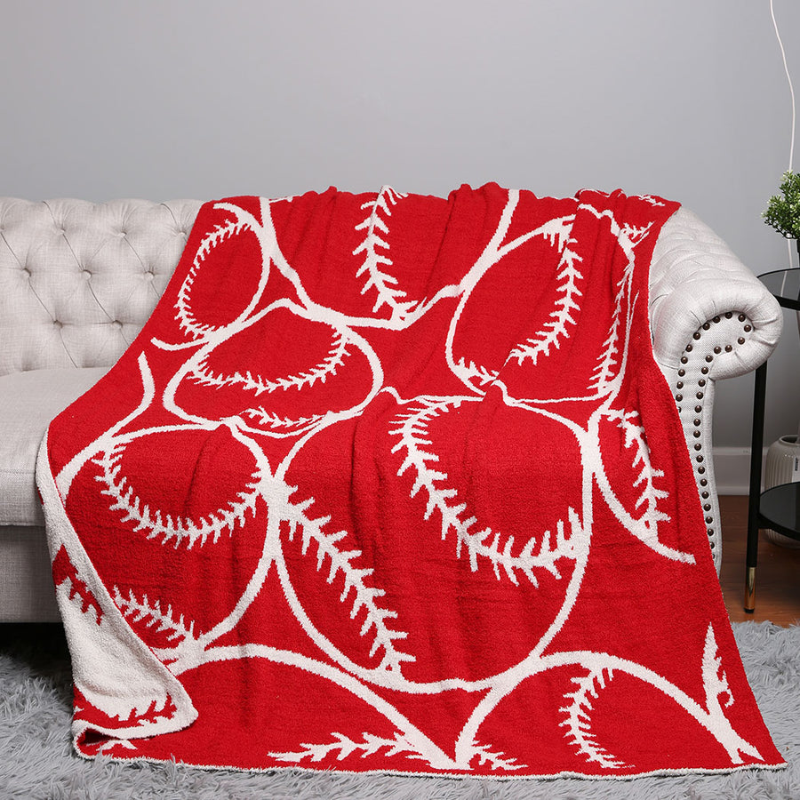 Baseball Pattern Throw Blanket