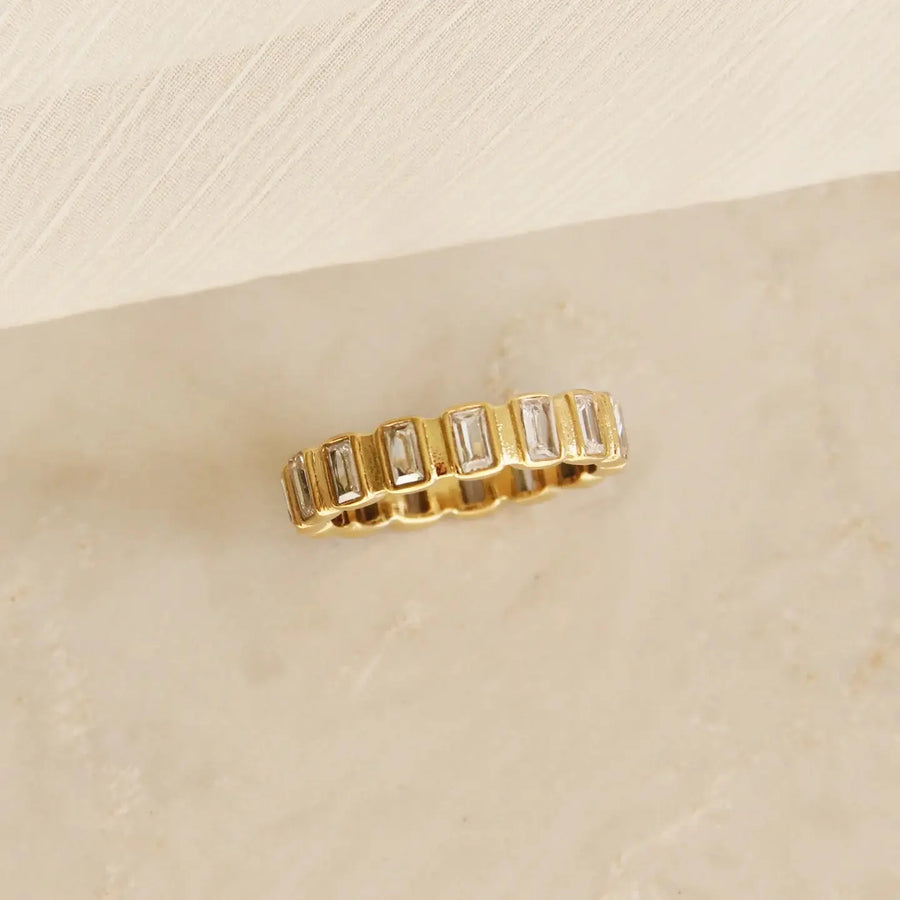 Baguette Eternity Band Ring - Gold