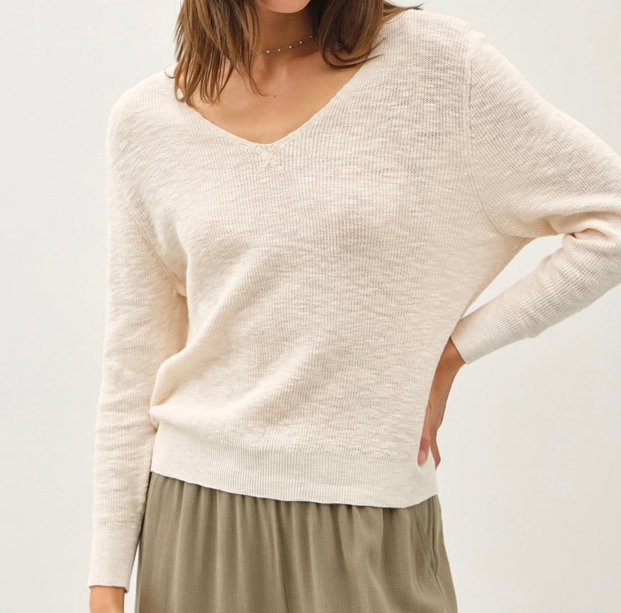 Long Sleeve V-Neck Sweater