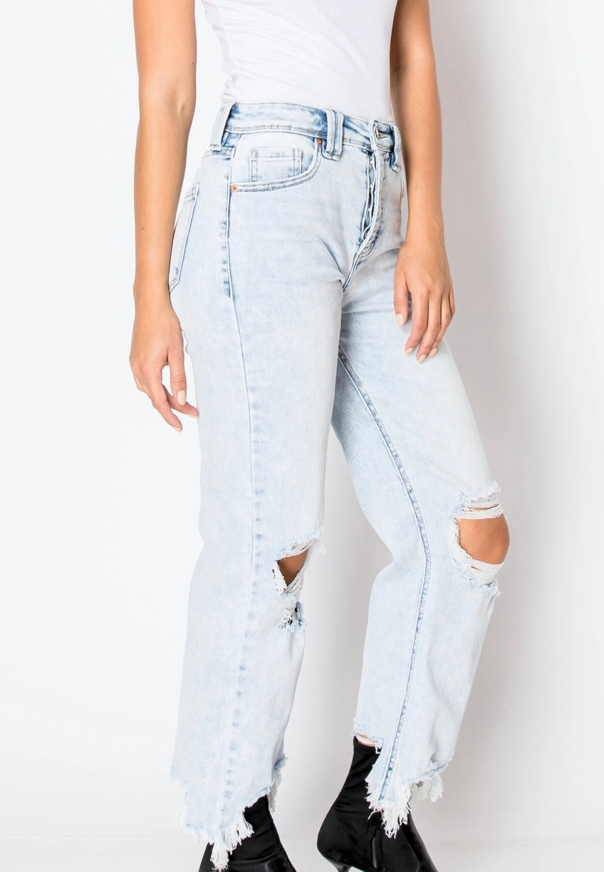 Tummy Control Light Wash High Rise Jeans