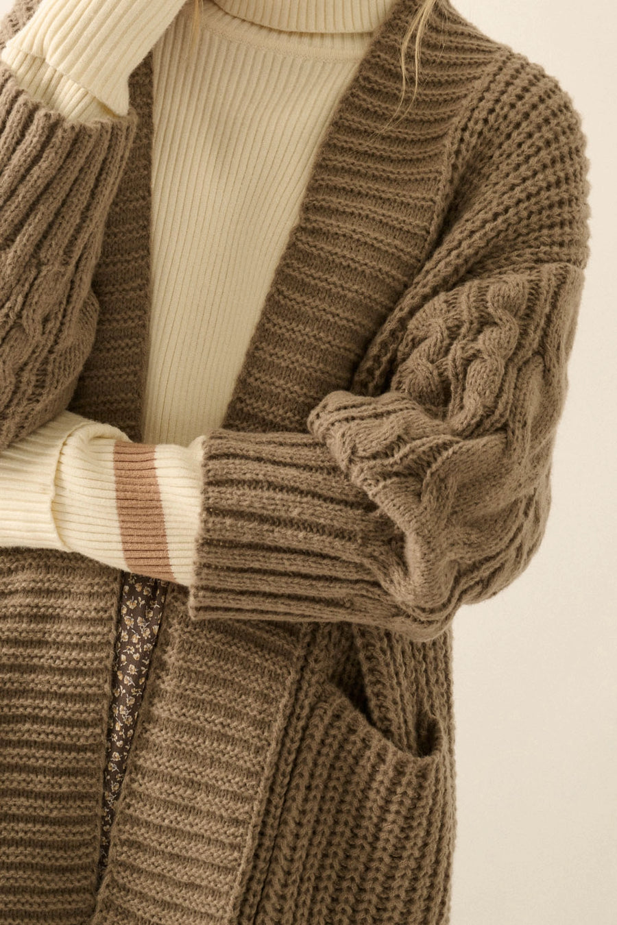Cable Knit Oversized Cardigan