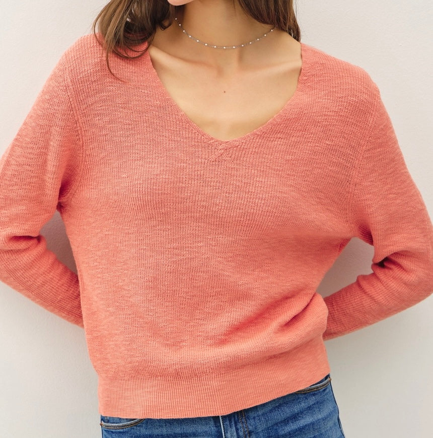 Long Sleeve V-Neck Sweater