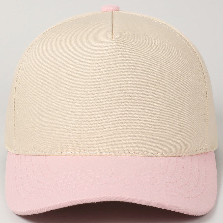 Two-Tone Canvas Cotton Baseball Cap