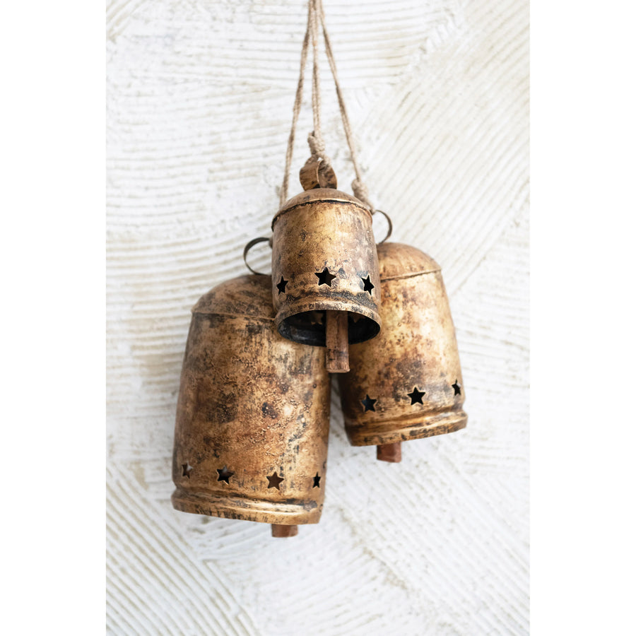 Distressed Gold Metal Bell