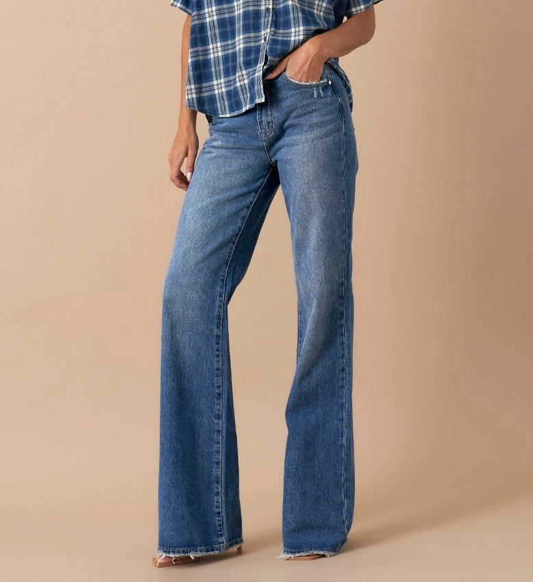 High Rise Relaxed Boot Cut Jeans