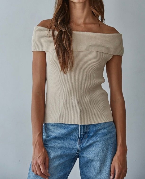 Knit Off The Shoulder Top