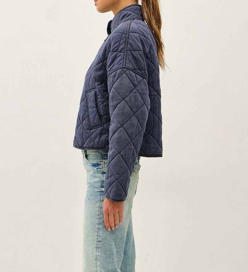 Cropped Quilted Jacket