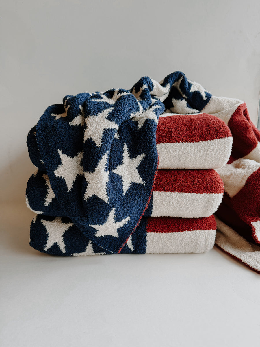 RESTOCK :: American Flag Throw Blanket