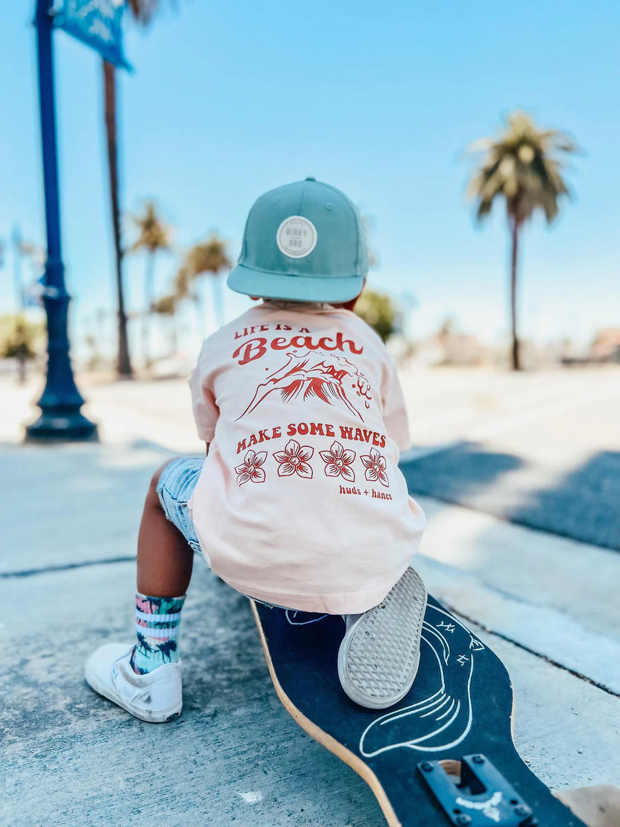 Make Waves Acid Wash Tee