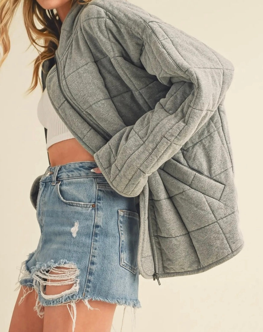 Dixie Quilted Jacket - Grey