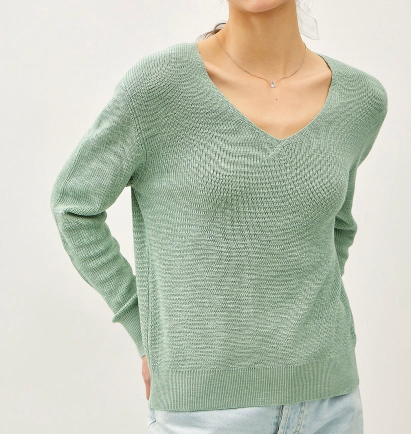 Long Sleeve V-Neck Sweater