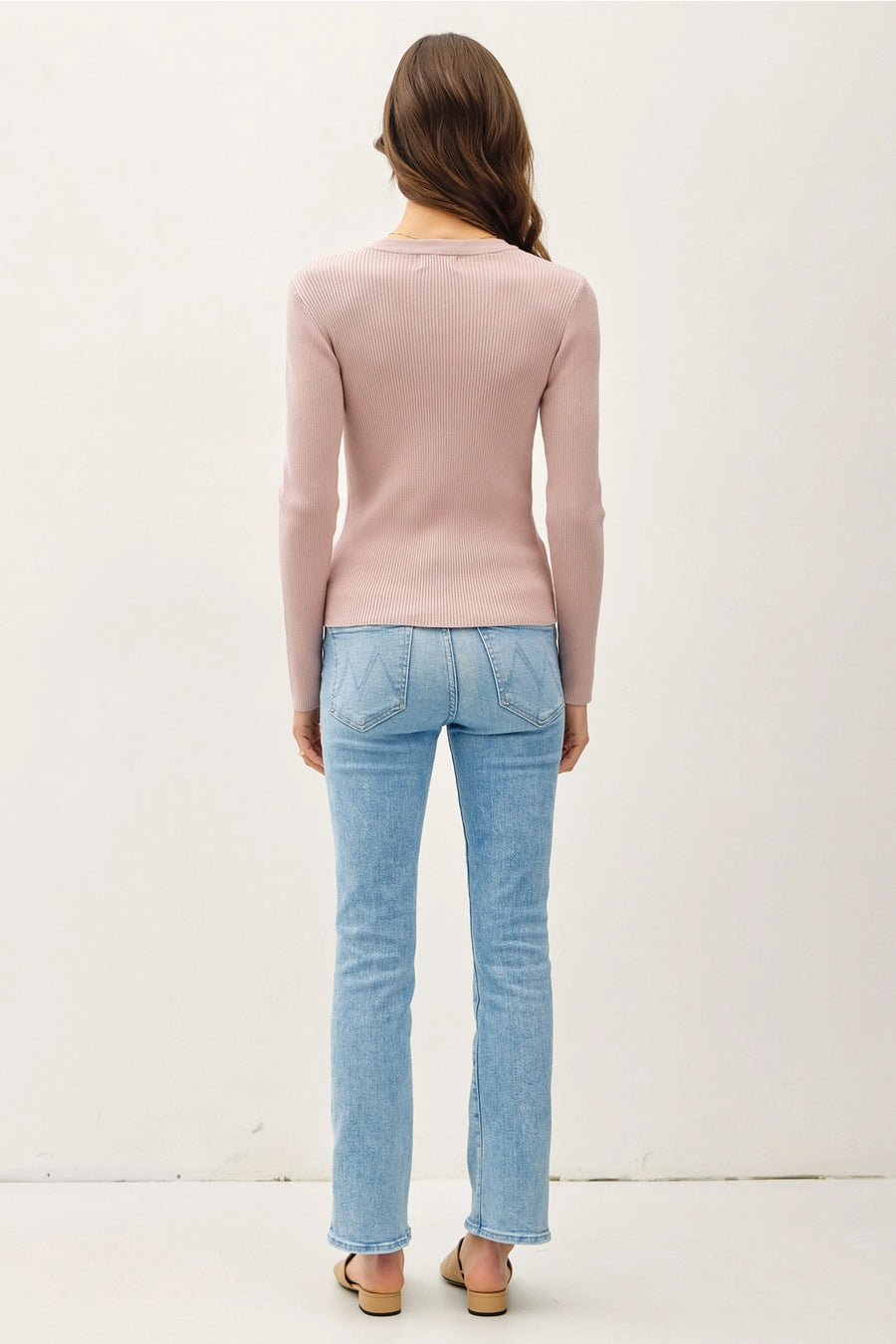 Classic Crewneck Long Sleeve Rib Sweater