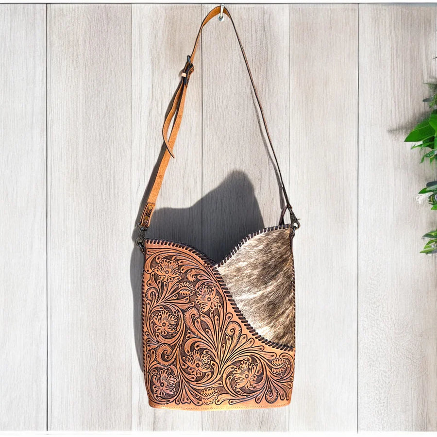 Esther Tooled Leather Crossbody Bag