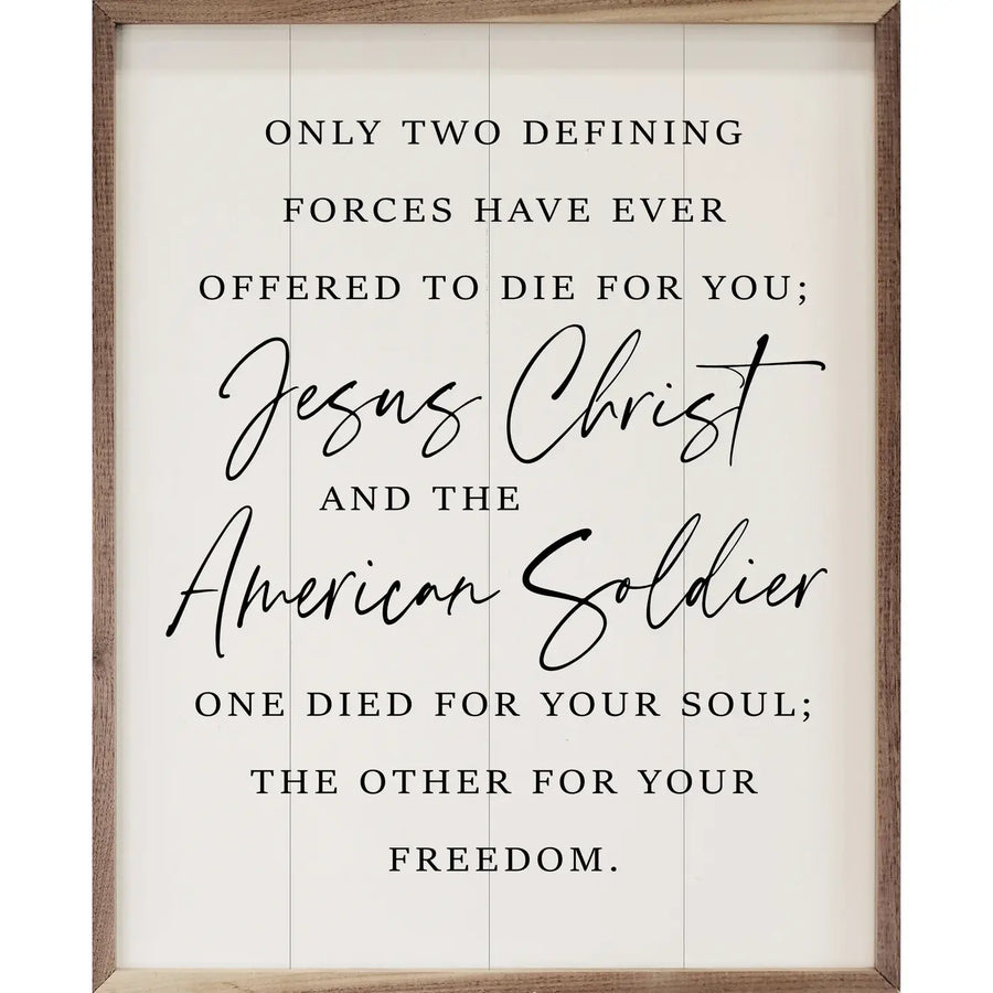 American Soldier Wood Sign