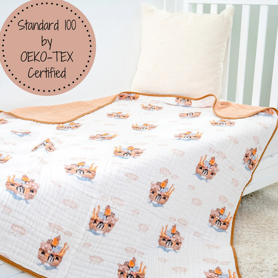 Noah's Ark Baby Muslin Blanket