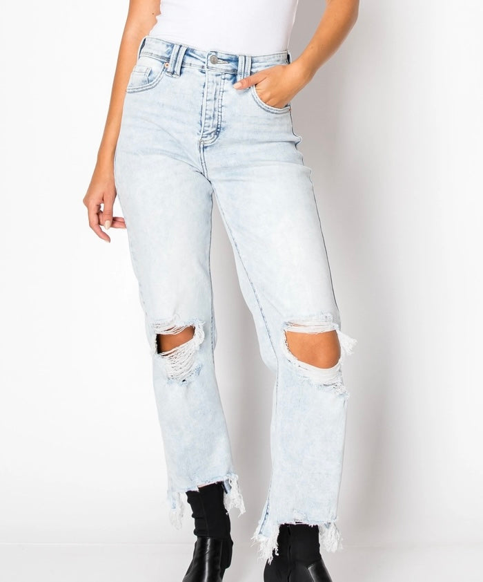 Tummy Control Light Wash High Rise Jeans