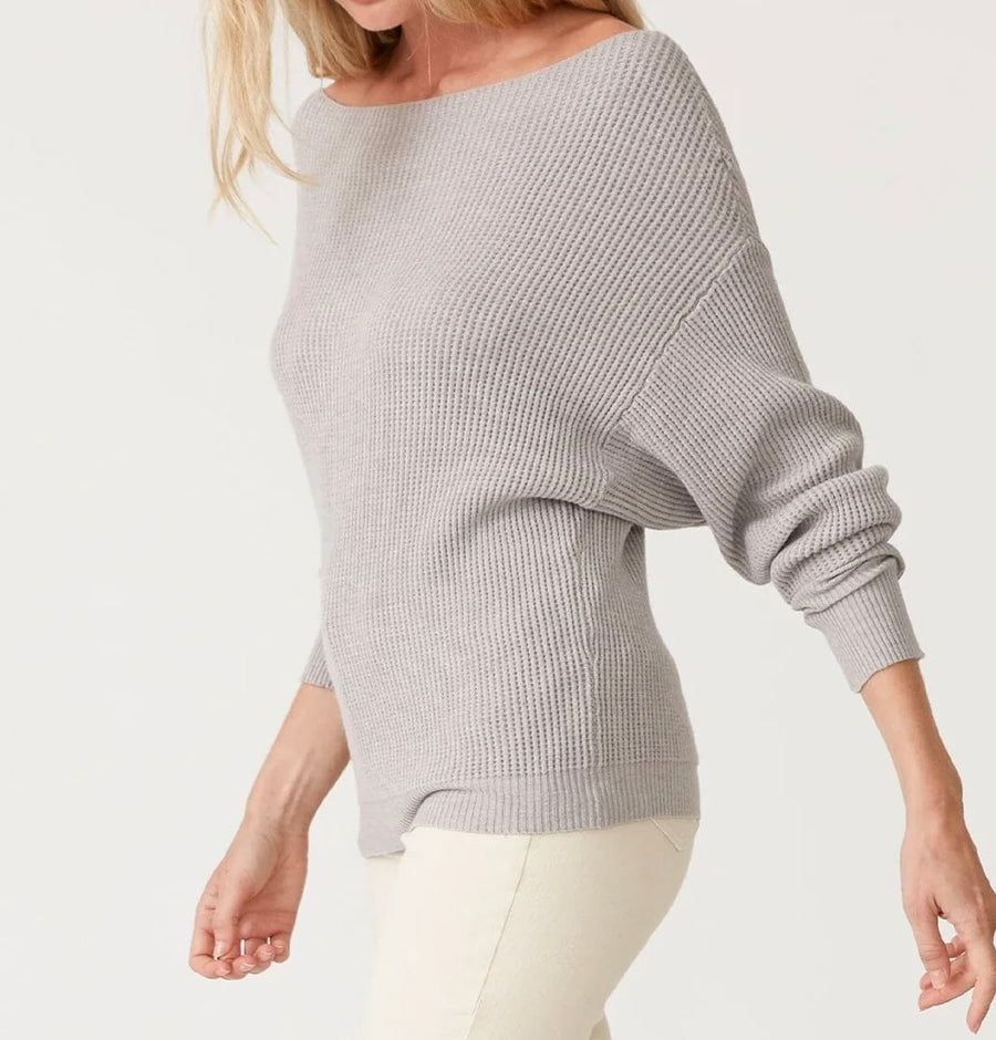 Long Sleeve Waffle Knit Pullover Sweater