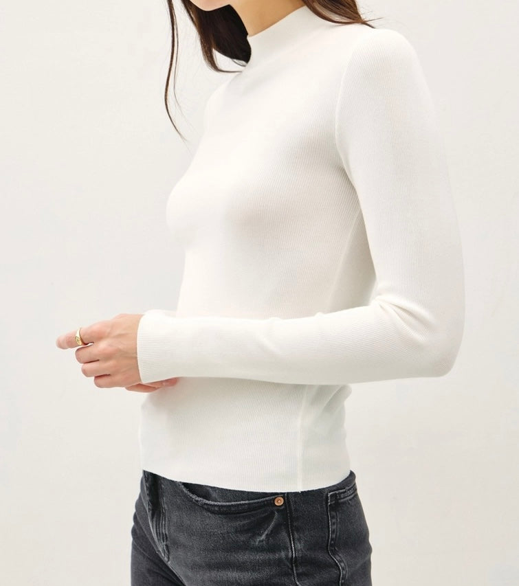 Basic Ribbed Mockneck Longsleeve