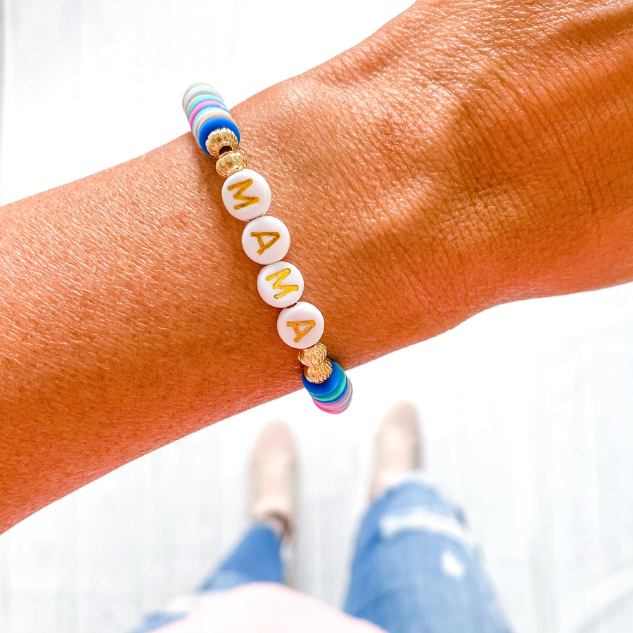 Heishi Mama Bracelet - Pinks, Blues, Orange