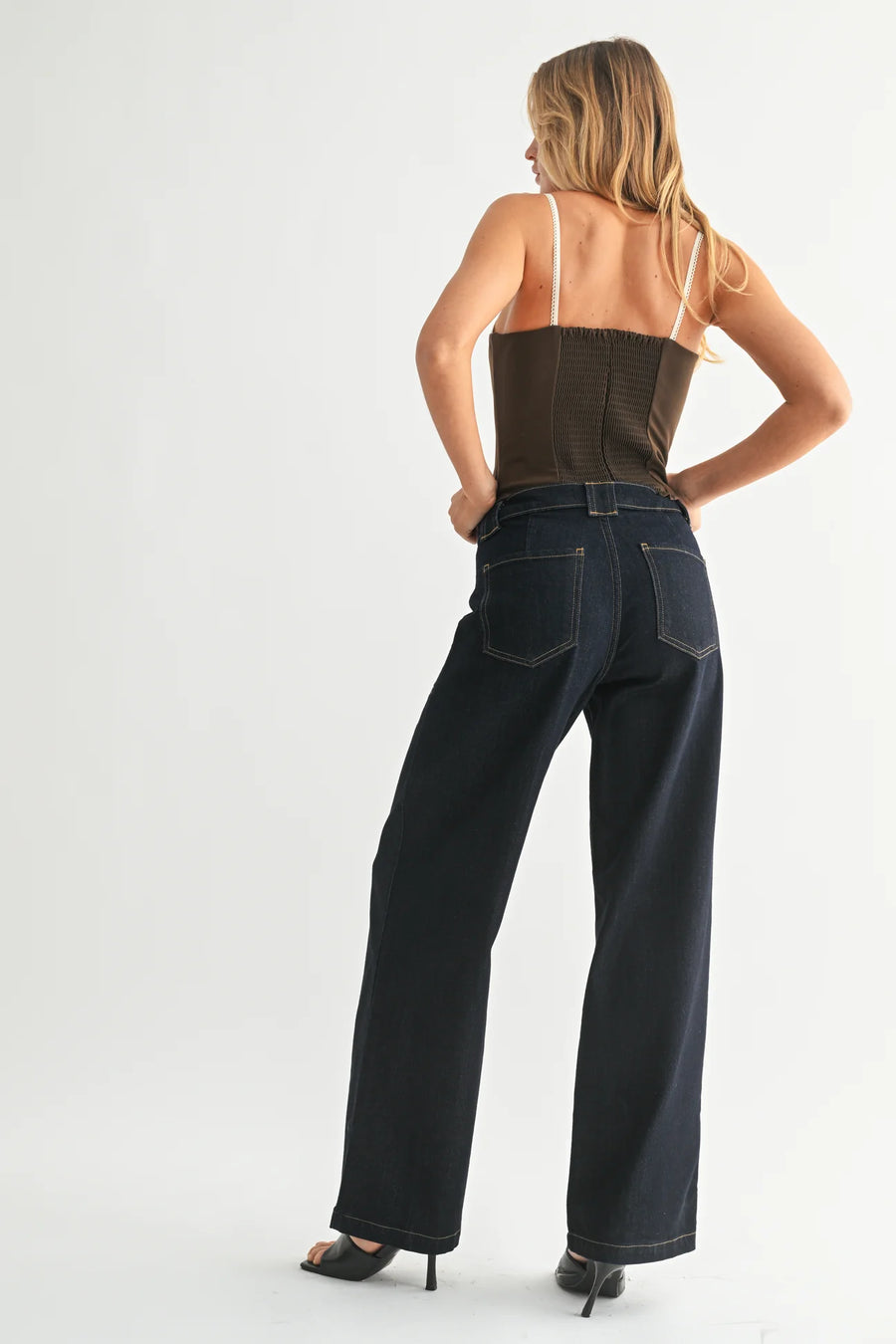 The Button Down Slim Wide Leg
