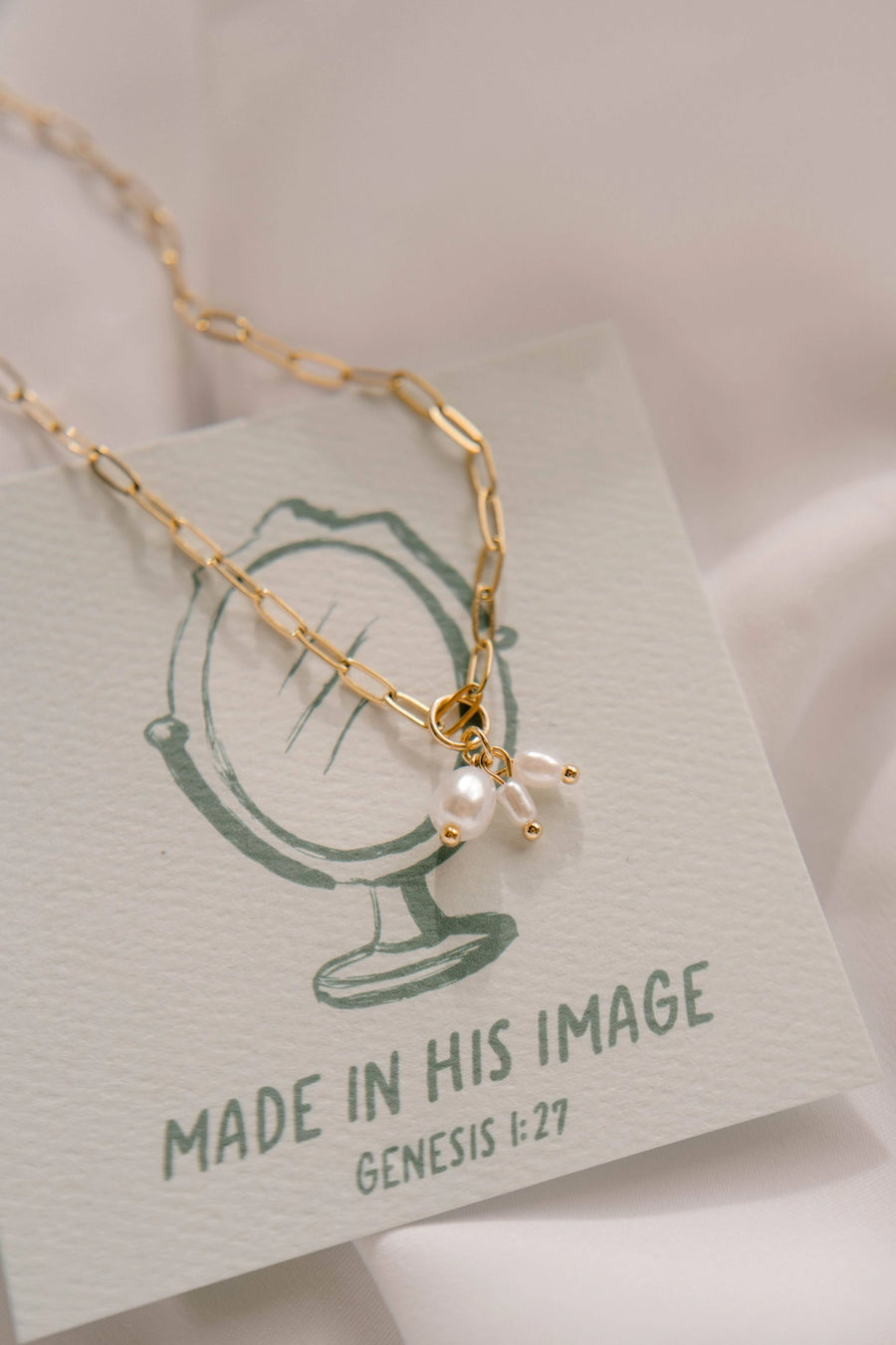 Made in his Image Charm Necklace