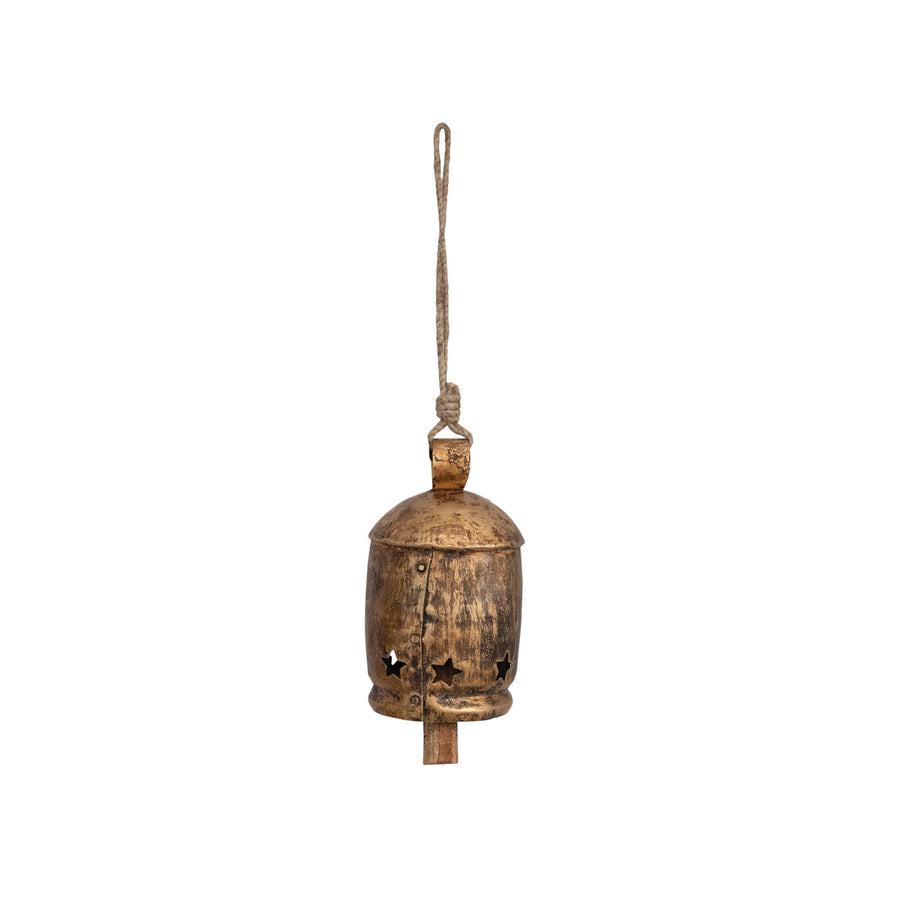 Distressed Gold Metal Bell